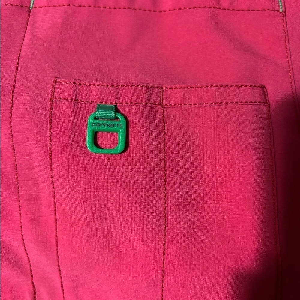 🛍Bundle sale🛍Carhartt Pink scrub top Short Sleeve large - Picture 9 of 12